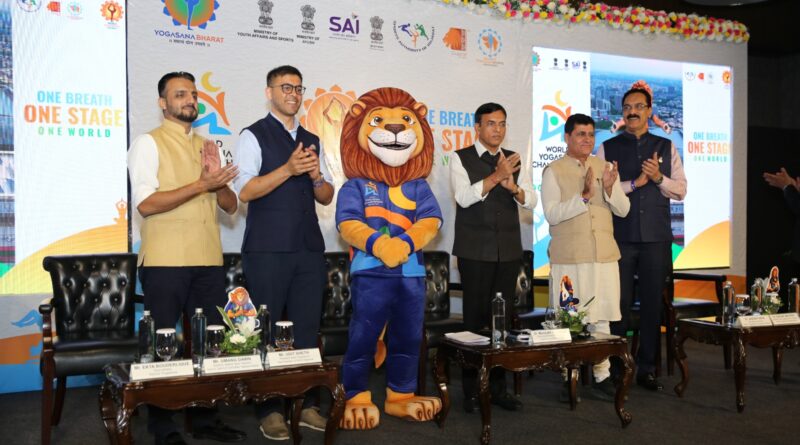 mascot launch at world yogasana championship press conference